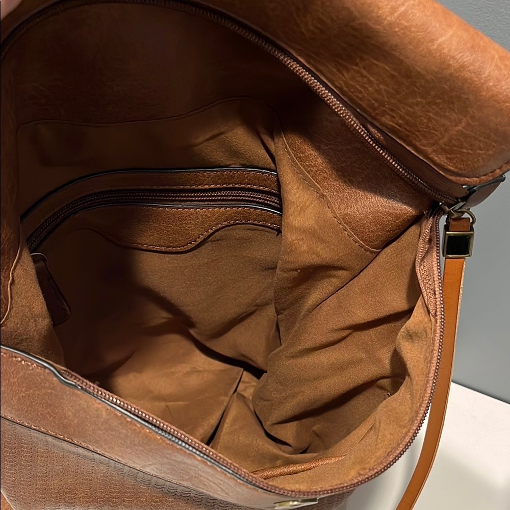 Brown Leather Backpack - image 4